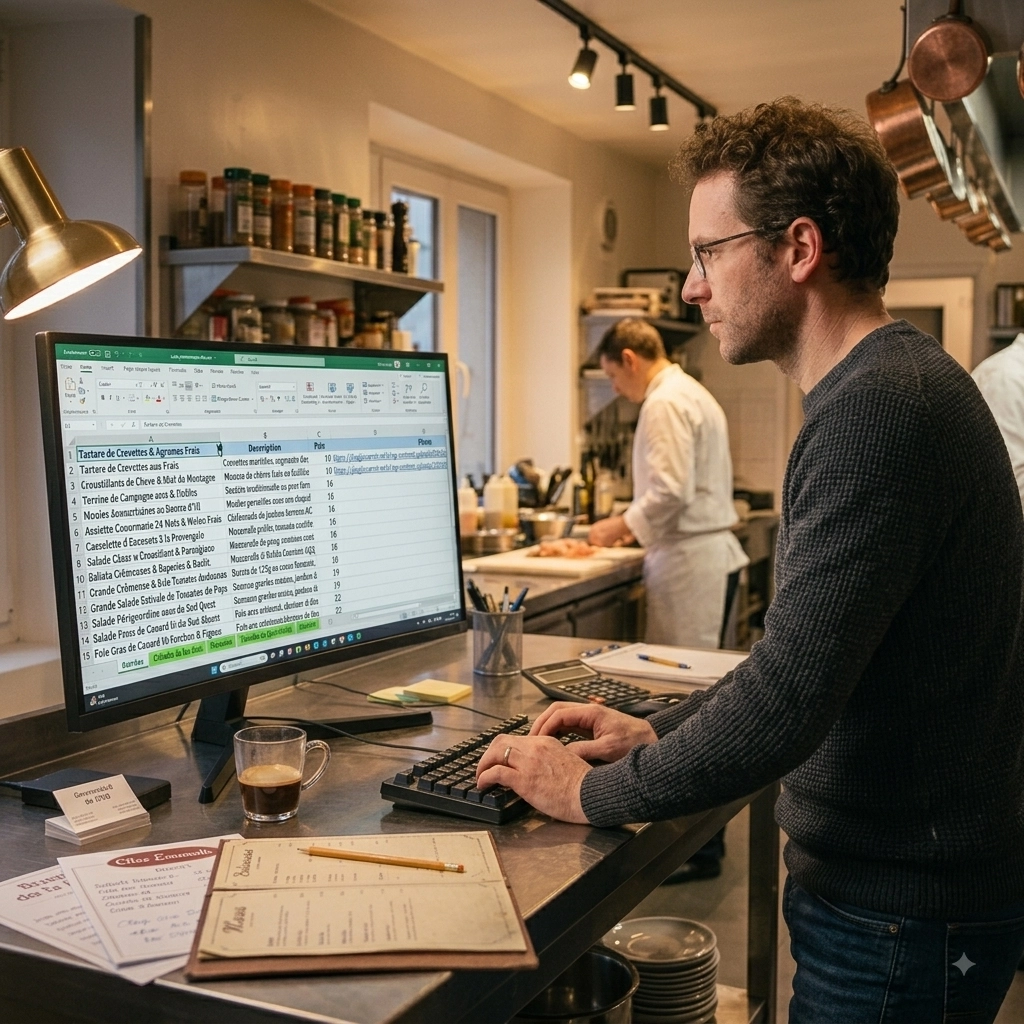 Import d’un menu depuis Excel