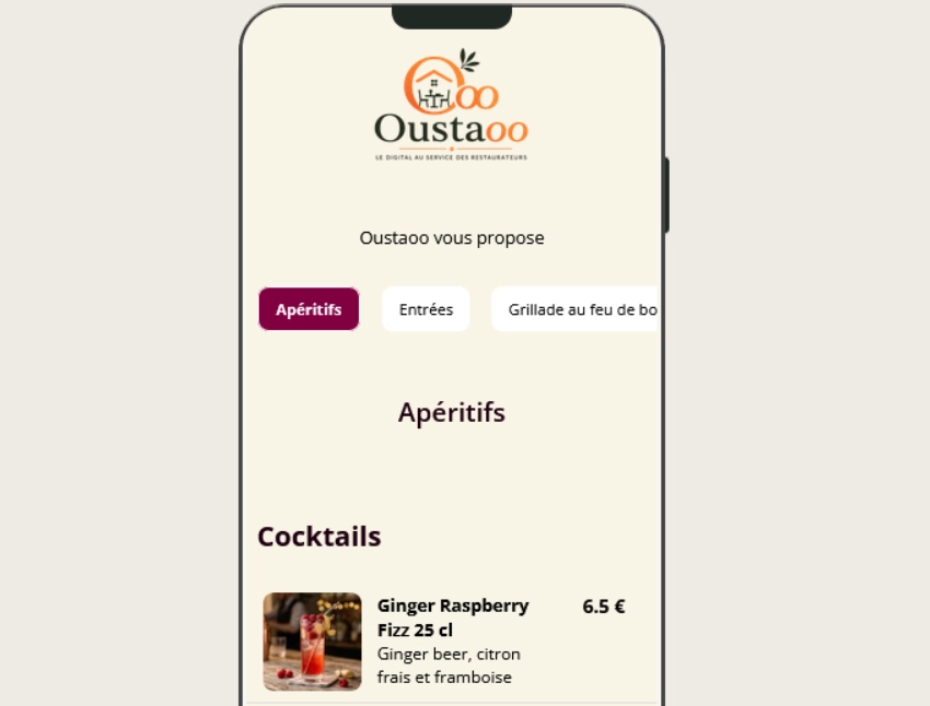 Personnalisation d’un menu QR